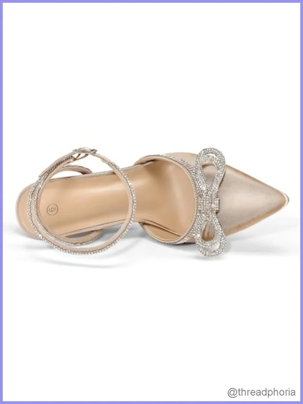 Women Kitten Heel Satin Rhinestone Bow Pumps Adjustable Ankle Strap Dress Shoes